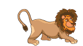Gif animé lion s'étire